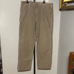 Carhartt 40x32 Loose Fit Canvas Carpenter Pants Mushroom Style #B159